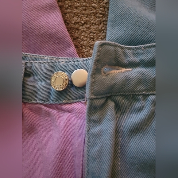 Bundle Set of Two Shein Two Tone Jeans Heart Pocket & Distressing Wide Leg/ Boot - Picture 7 of 14